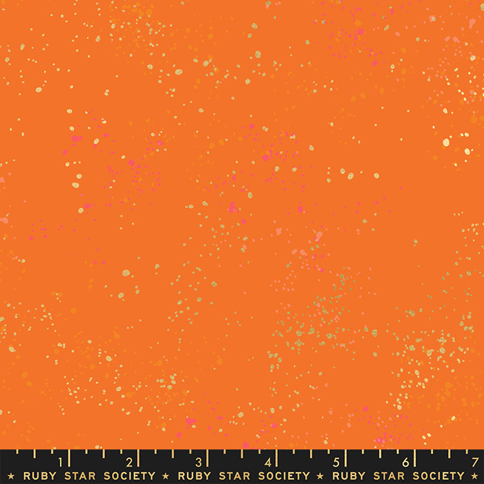 Metallic Burnt Orange from the Speckled collection by Ruby Star Society. 100% Lightweight Cotton