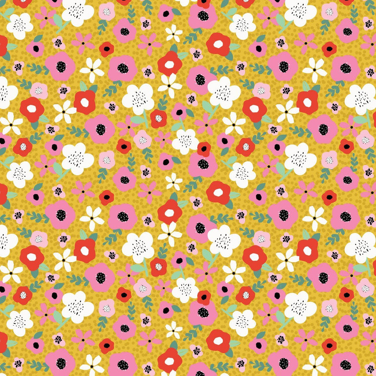 Textured Floral from the Every Day You collection by Camelot Fabrics. 100% Cotton Fabric