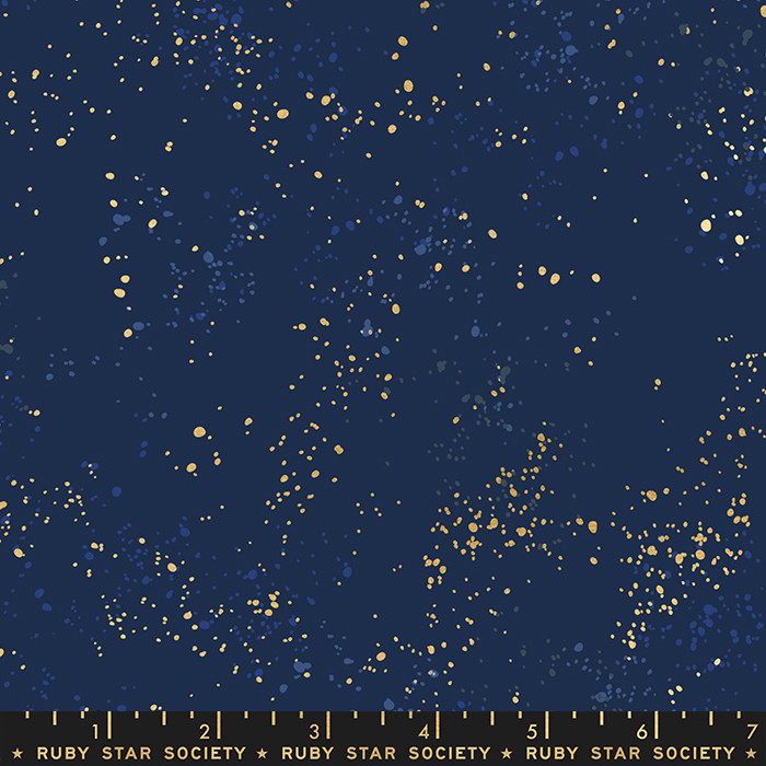 Metallic Navy from the Speckled collection by Ruby Star Society. 100% Lightweight Cotton