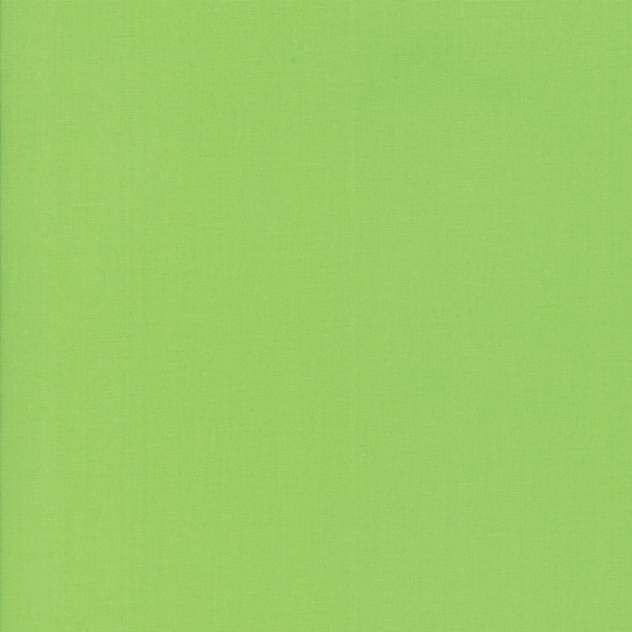 Lime from the Bella Solids collection by Moda Fabrics. 100% Medium Weight Quilting Cotton.