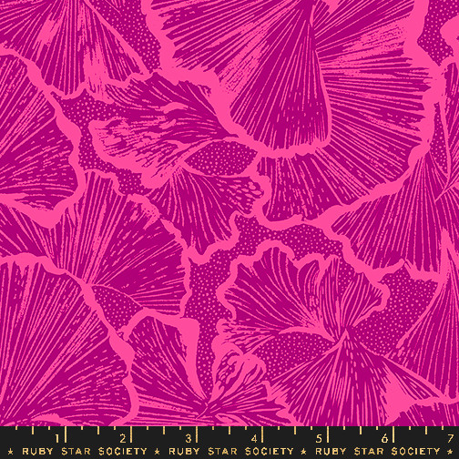Ginko Light Berry from the Glow Garden quilting fabric collection designed by Sarah Watts for Ruby Star Society. 100% cotton quilting fabric, ideal for quilting, patchwork and dressmaking RS2113-15