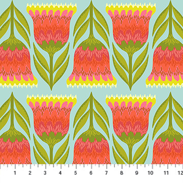 Celosia Lime from the Jumpstart quilting fabric collection design by Anna Maria Textiles for Northcott. 100% cotton quilting fabric, ideal for quilting, patchwork and dressmaking AMT130-74V