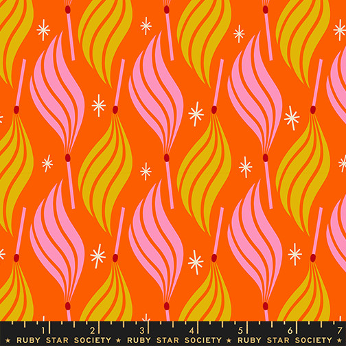 Lit Goldfish from the Trinketry quilting fabric collection designed by Melody Miller for Ruby Star Society. 100% cotton quilting fabric, ideal for quilting, patchwork and dressmaking RS0113-16