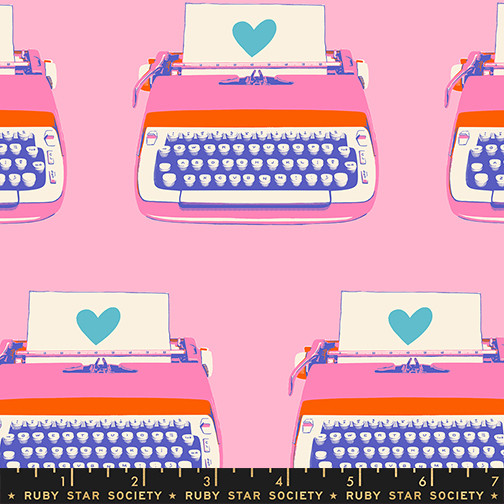 Typewriters Posy from the Best Day Ever quilting fabric collection designed by Melody Miller for Ruby Star Society. 100% cotton quilting fabric, ideal for quilting, patchwork and dressmaking RS0104-14