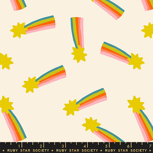 Shooting Star Natural from the Mystic Fable quilting fabric collection designed by Alexia Marcelle Abegg for Ruby Star Society. 100% cotton quilting fabric, ideal for quilting, patchwork and dressmaking RS4148-11