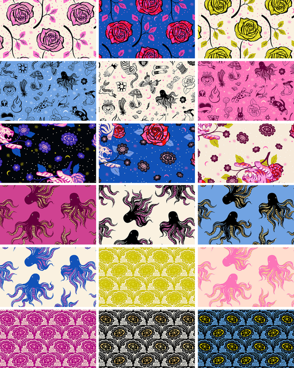 Ink Shop fat quarter bundle by Ruby Star Society. 100% cotton quilting fabric, ideal for quilting, patchwork and dressmaking