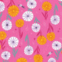 Flowers Candy Pink AILD-20163-351 from the Escargot For It! collection designed by Hello!Lucky for Robert Kaufman. 100% Cotton Fabric