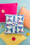 Pillow made using Tropic Like it's Hot HLS-66954 from the Hello Sunshine collection designed by Katie Skoog for Art Gallery Fabrics. 100% OEKO-TEX Certified Standard Quilting and Patchwork Cotton Fabric