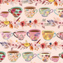 PWMC040.XPINK Fall Mugs Pink from the Autumn Friends quilting fabric collection designed by Mia Charro for FreeSpirit Fabrics. 100% cotton quilting fabric, ideal for quilting, patchwork and dressmaking