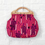 Vintage Hobo Bag made using Wild Breeze Fuchsia from the Spring Riviere quilting fabric collection designed by Kate Merritt for Cloud9 Fabrics. 100% organic cotton quilting fabric, ideal for quilting, patchwork and dressmaking SR-227147