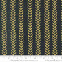 Leaf Stripe Ink Gold from the Gilded quilting fabric collection designed by Alli K Design for Moda Fabrics. 100% cotton quilting fabric, ideal for quilting, patchwork and dressmaking 11535-16M 