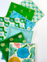 Green and Blue Flowerland fat quarter bundle by Ruby Star Society. 100% cotton quilting fabric, ideal for quilting, patchwork and dressmaking