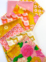 Pink and Yellow Flowerland fat quarter bundle by Ruby Star Society. 100% cotton quilting fabric, ideal for quilting, patchwork and dressmaking