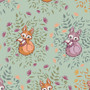 Foxes Five from the Crafting Magic fabric collection designed by Maureen Cracknell for Art Gallery Fabrics. 100% OEKO-TEX Certified Standard Quilting and Patchwork Cotton Fabric TRB5006