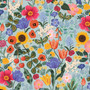 Bloom Light Blue from the Curio quilting fabric collection by Rifle Paper Co. 100% cotton quilting fabric, ideal for quilting, patchwork and dressmaking 304224-01