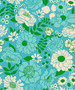 Full Scale Print of Morning Bloom Turquoise from the Rise and Shine quilting fabric collection by Ruby Star Society. 100% cotton quilting fabric, ideal for quilting, patchwork and dressmaking RS0077-13