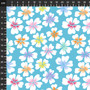 Petals Sky from the Kaffe Fassett Collective quilting fabric collection designed by Kaffe Fassett for FreeSpirit Fabrics. 100% cotton quilting fabric, ideal for quilting, patchwork and dressmaking PWGP201.SKY