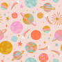 Planets Sweet from the Dino Daydreams quilting fabric collection designed by Iris and Sea for Paintbrush Studio Fabrics (PBS Fabrics). 100% cotton quilting fabric, ideal for quilting, patchwork and dressmaking 120-23492