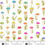 Mushroom Parade Day from the Color Wheel quilting fabric collection by Andover Fabrics. 100% cotton quilting fabric, ideal for quilting, patchwork and dressmaking- A 1444- L