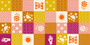 Full Pattern Repeat of Songbird Patchwork Melon from the Sugar Maple quilting fabric collection by Ruby Star Society. 100% cotton quilting fabric, ideal for quilting, patchwork and dressmaking RS4089-14