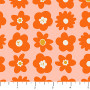 Blooms Orange from the Joyful June collection designed by Sarah Hearts for Figo Fabrics. 100% medium weight quilting cotton ideal for quilting, patchwork and dressmaking 91116-56