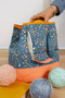 Bag made using the Bedtime Stories quilting fabric collection designed by Elizabeth Chappell for Art Gallery Fabrics.