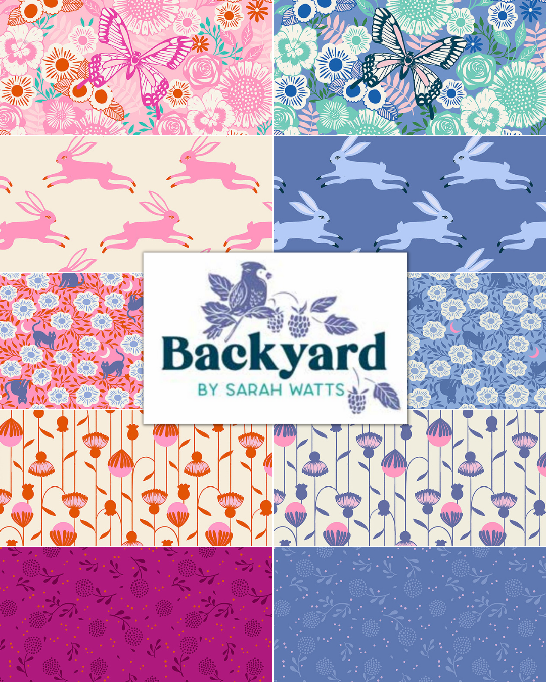 Pre-order modern quilting fabric from the Backyard collection designed by Sarah Watts for Ruby Star Society