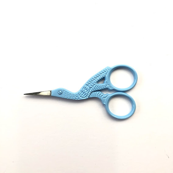 stork embroidery scissors at The Fabric Fox