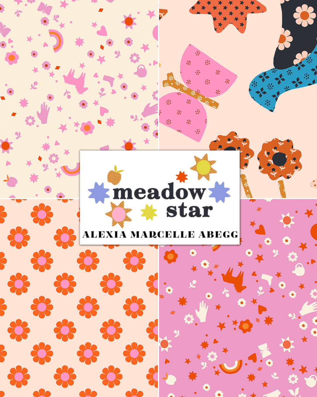 Pre-order modern quilting fabric from the Meadow Star collection designed by Alexia Marcelle Abegg for Ruby Star Society