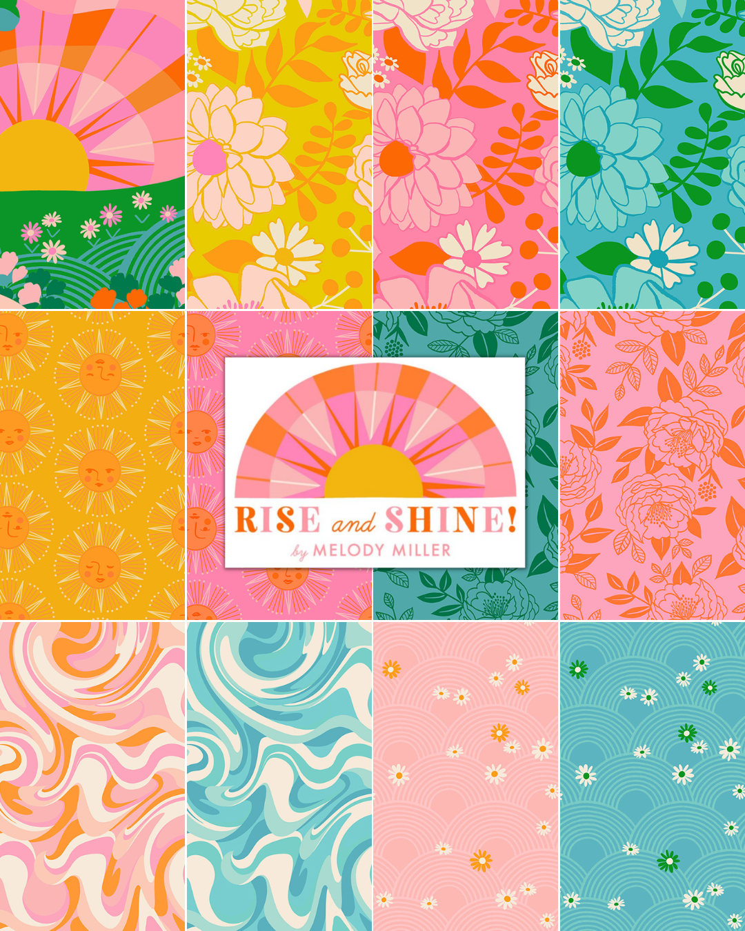 Pre-order modern quilting fabric from the Rise and Shine collection designed by Melody Miller for Ruby Star Society