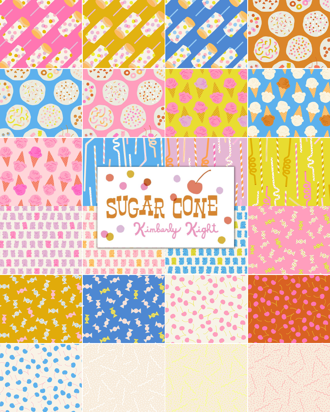 Pre-order modern quilting fabric from the Sugar Cone collection designed by Kimberly Kight for Ruby Star Society