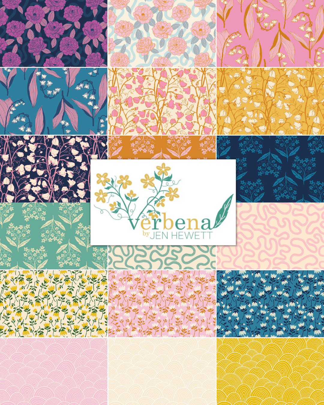 Pre-order modern quilting fabric from the Verbena collection designed by Jen Hewett for Ruby Star Society