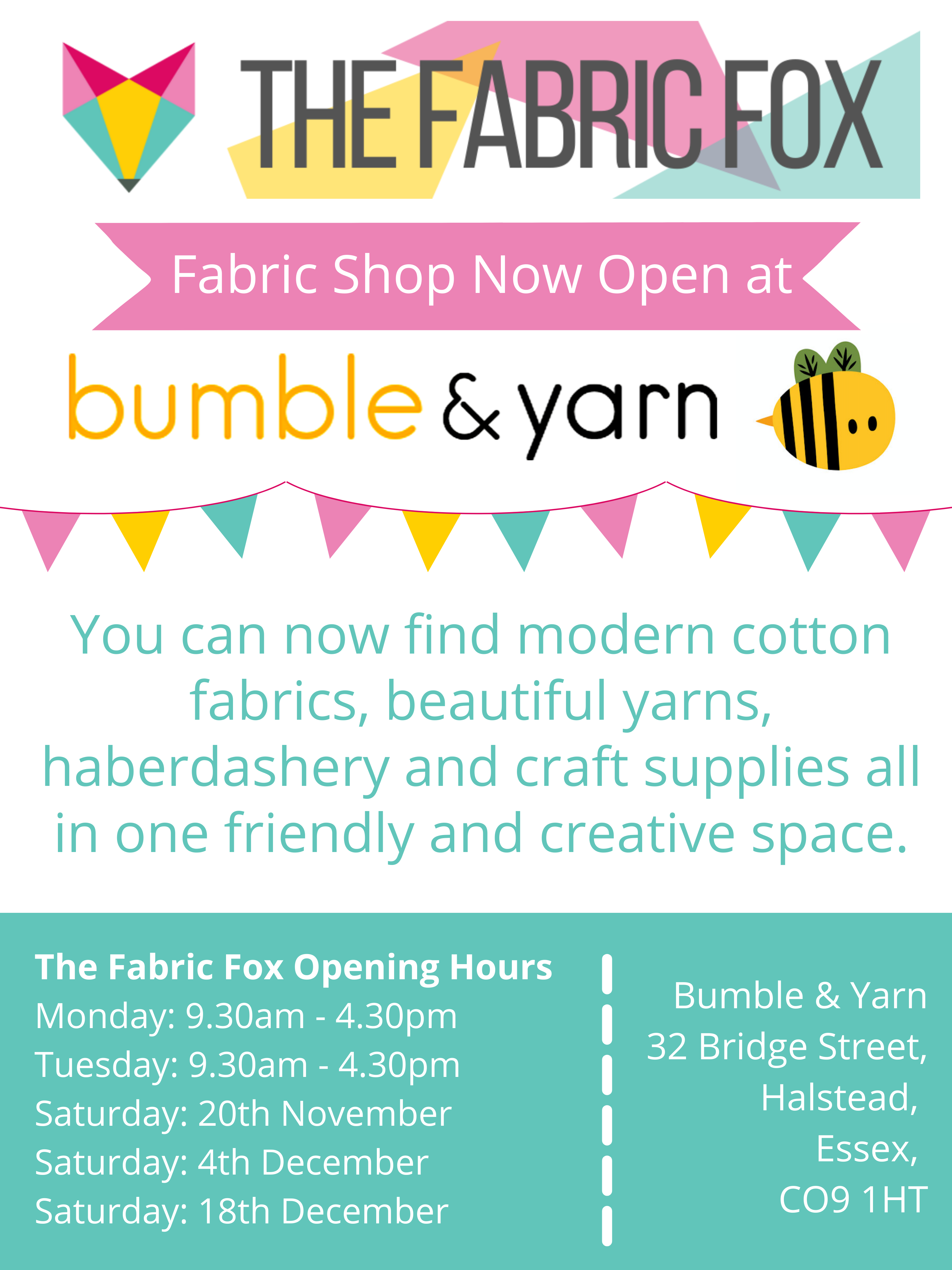 The Fabric Fox Shop Poster