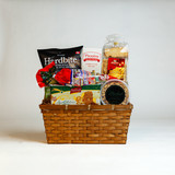 This classic wicker basket comes filled with everybody's holiday favourites like locally roasted peanuts, melt in your mouth Icy Squares chocolates, and spiced almond ginger cookies. A basket that is sure to please all who receive it. Order online today! 