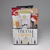 This classy combination of German biscuits, Canadian chocolate, and savoury snacks is sure to please any crowd! Designed in a festive box, this gift basket will warm the heart of any recipient this Christmas season. Perfect for office sharing! 
