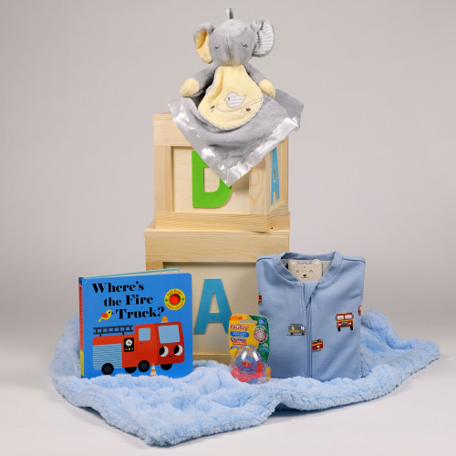 Celebrate a new arrival with this charming gift, complete with ABC wooden boxes in two sizes, thoughtfully curated to delight both baby and parents. Order online today to share in the joy of this special occasion.