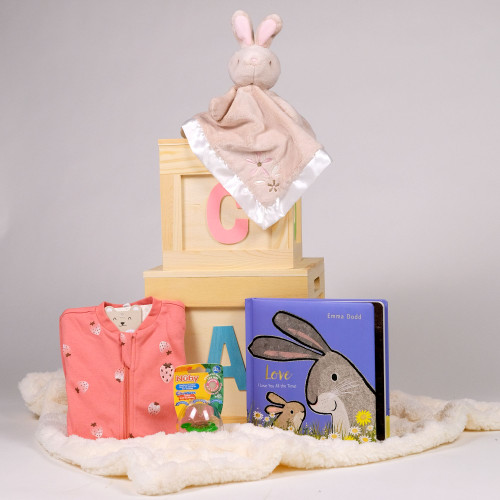 Celebrate a new arrival with this charming gift, complete with ABC wooden boxes in two sizes, thoughtfully curated to delight both baby and parents. Order online today to share in the joy of this special occasion.