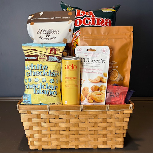 The best of the best when it comes to gluten free snacking! This basket is so delicious, anyone will enjoy it's contents! All items are certified gluten free, including a couple locally Made in Manitoba items and some Canadian made items as well. Sweet and salty options, sure to please all who receive this wonderful selection! 