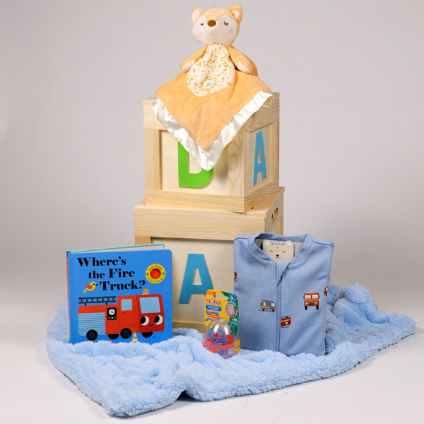 Celebrate a new arrival with this charming gift, complete with ABC wooden boxes in two sizes, thoughtfully curated to delight both baby and parents. Order online today to share in the joy of this special occasion.