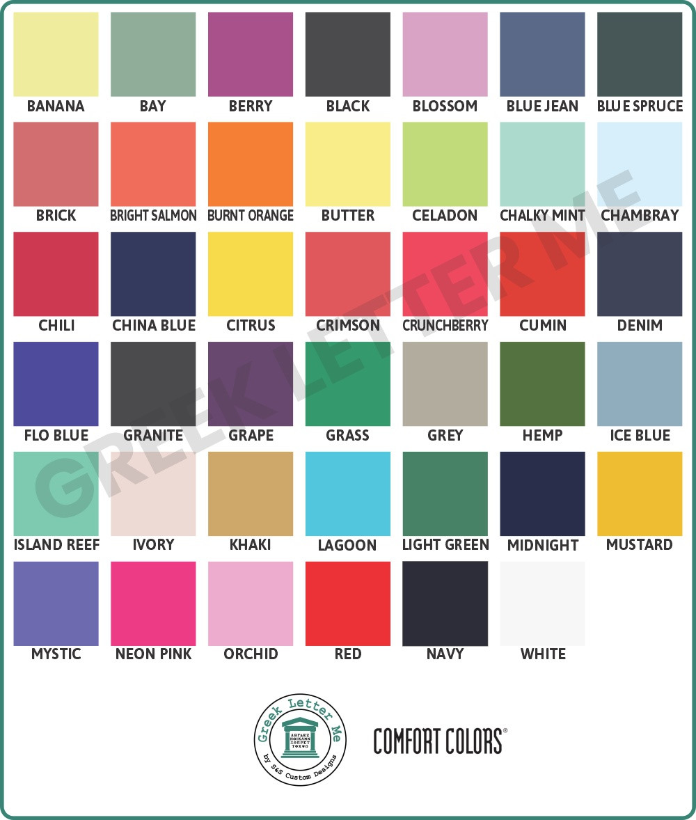 Comfort Colors Greek Letter T-Shirt 