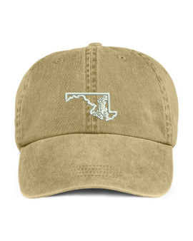 Maryland State Map Outline Embroidered Hat