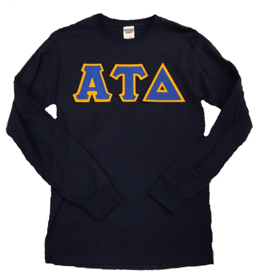 Long Sleeve Twill Greek Letter Shirt