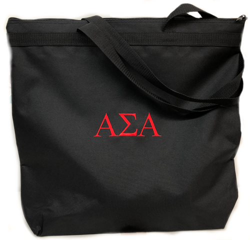 Alpha Sigma Alpha Embroidered Tote Bag