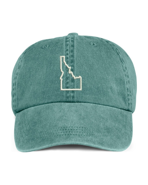 Idaho State Map Outline Embroidered Hat