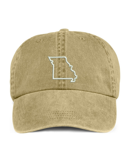 Missouri State Map Outline Embroidered Hat