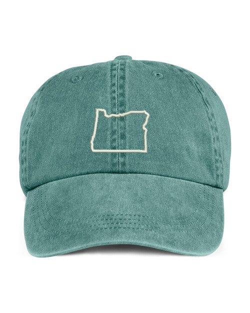 Oregon State Map Outline Embroidered Hat