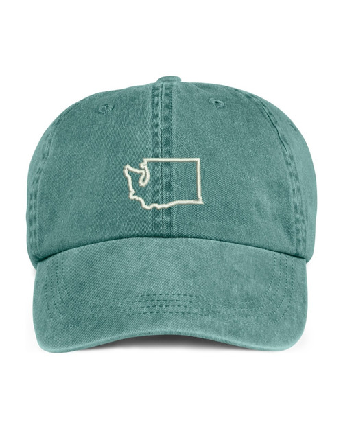 Washington State Map Outline Embroidered Hat