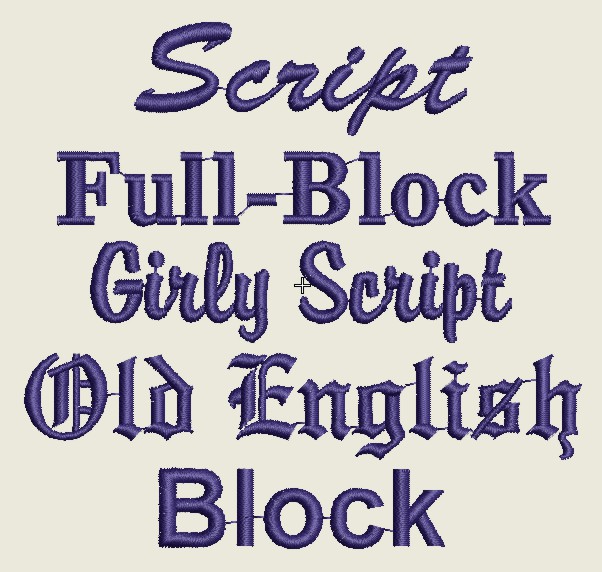 Embroidery Font Options Greek Letter Me