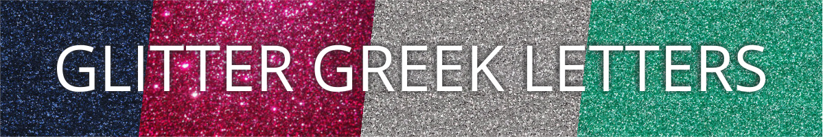 Glitter Greek Letters from Greek Letter Me Glitter Greek Letters from Greek Letter Me