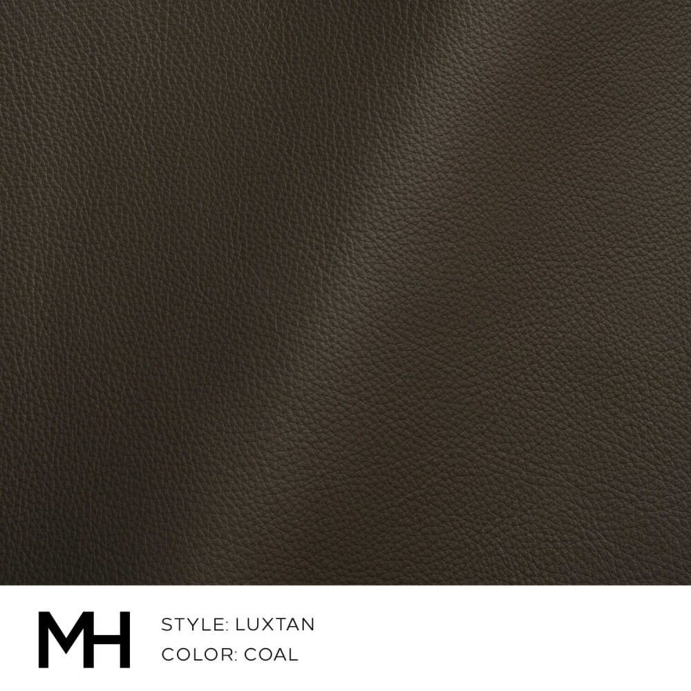 Moss Home Made in the USA Luxtan Coal Leather Swatch